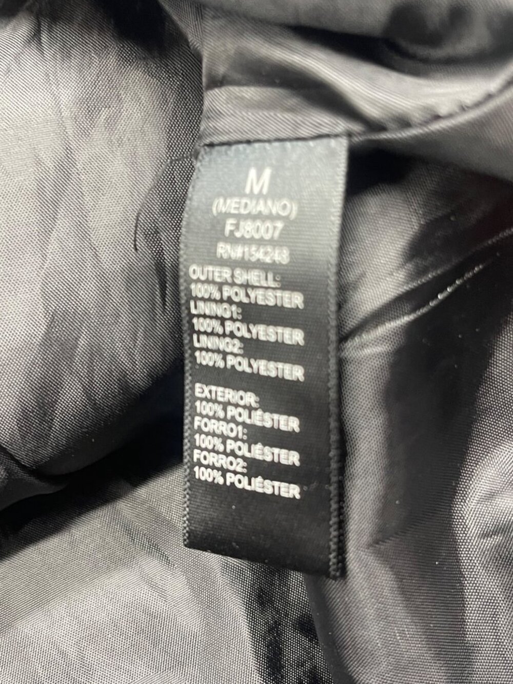 ultim 8 hooded jacket black snap zip up pockets polyester blend medium READ - Picture 6 of 9